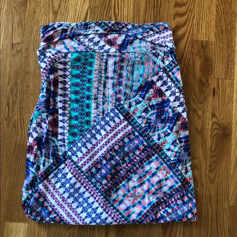 Maxi skirt - patchwork paisley tie-dye pattern